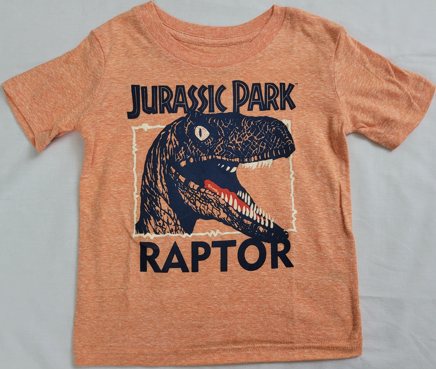 Jurassic Park Raptor Dinosaur Boys T-Shirt (Orange)