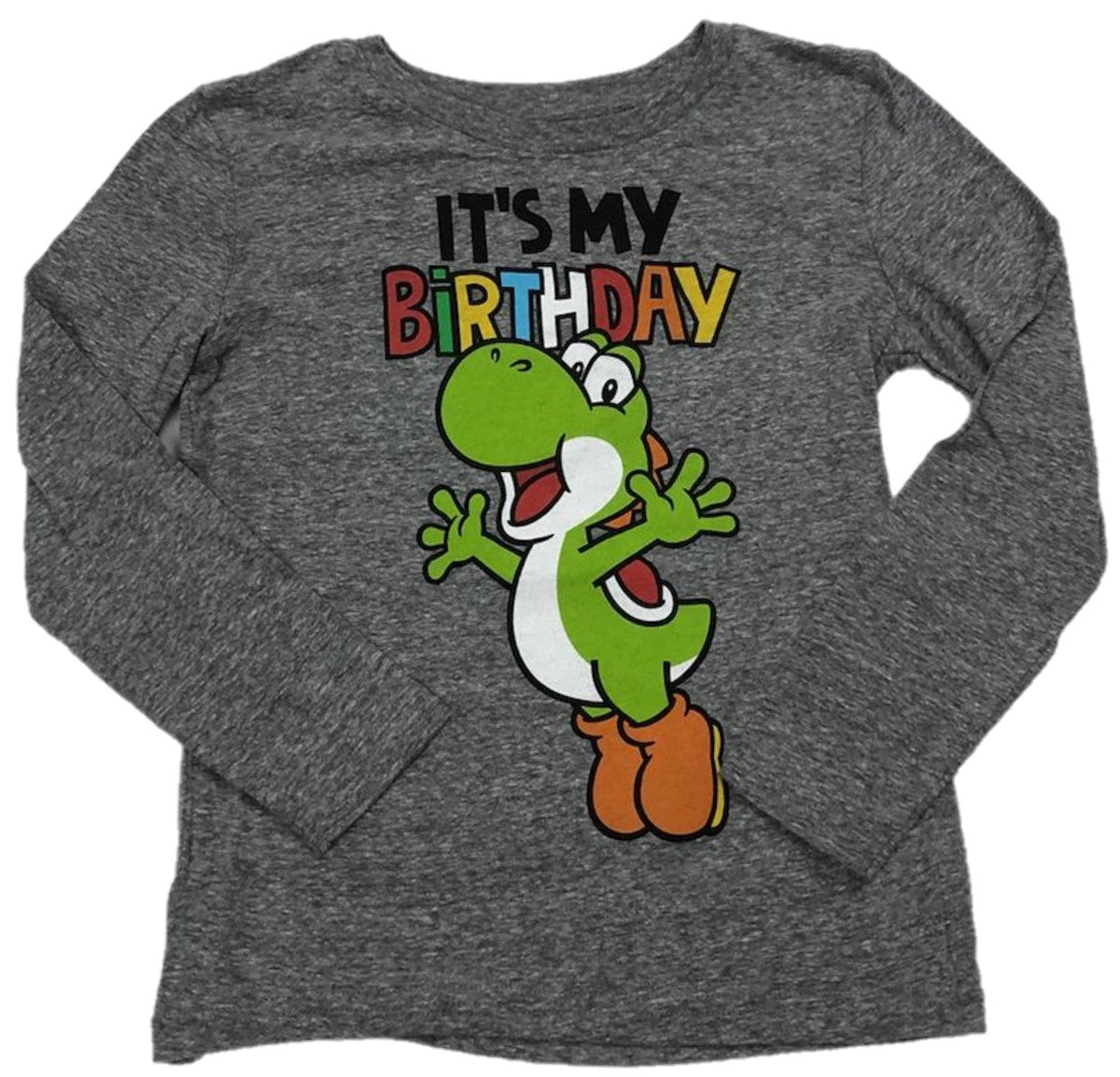 Yoshi It's My Birthday Boys Long Sleeve T-Shirt