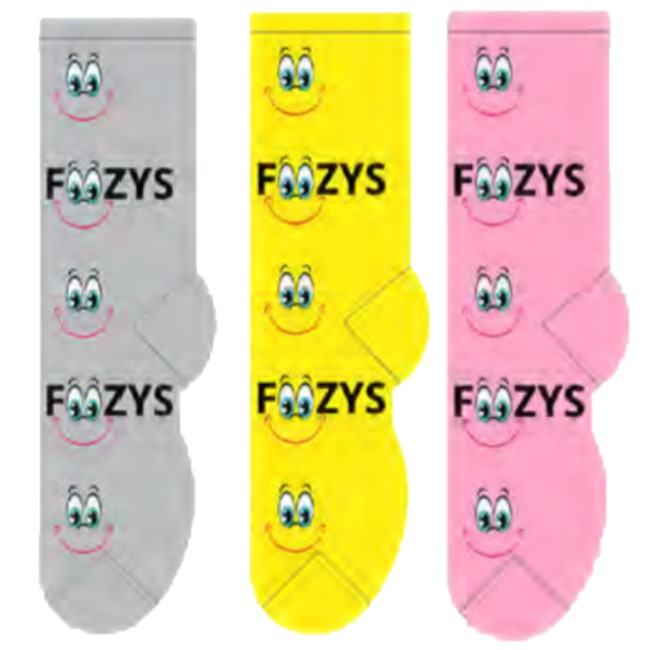 Foozy Smiling Face Foozys Womens Crew Socks