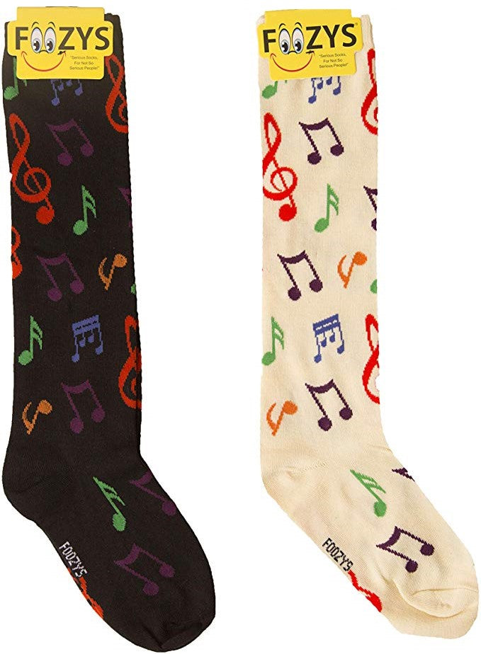 Music Notes Foozys Knee High Socks