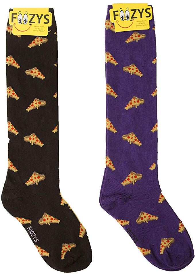 Pepperoni Pizza Slice Foozys Knee High Socks