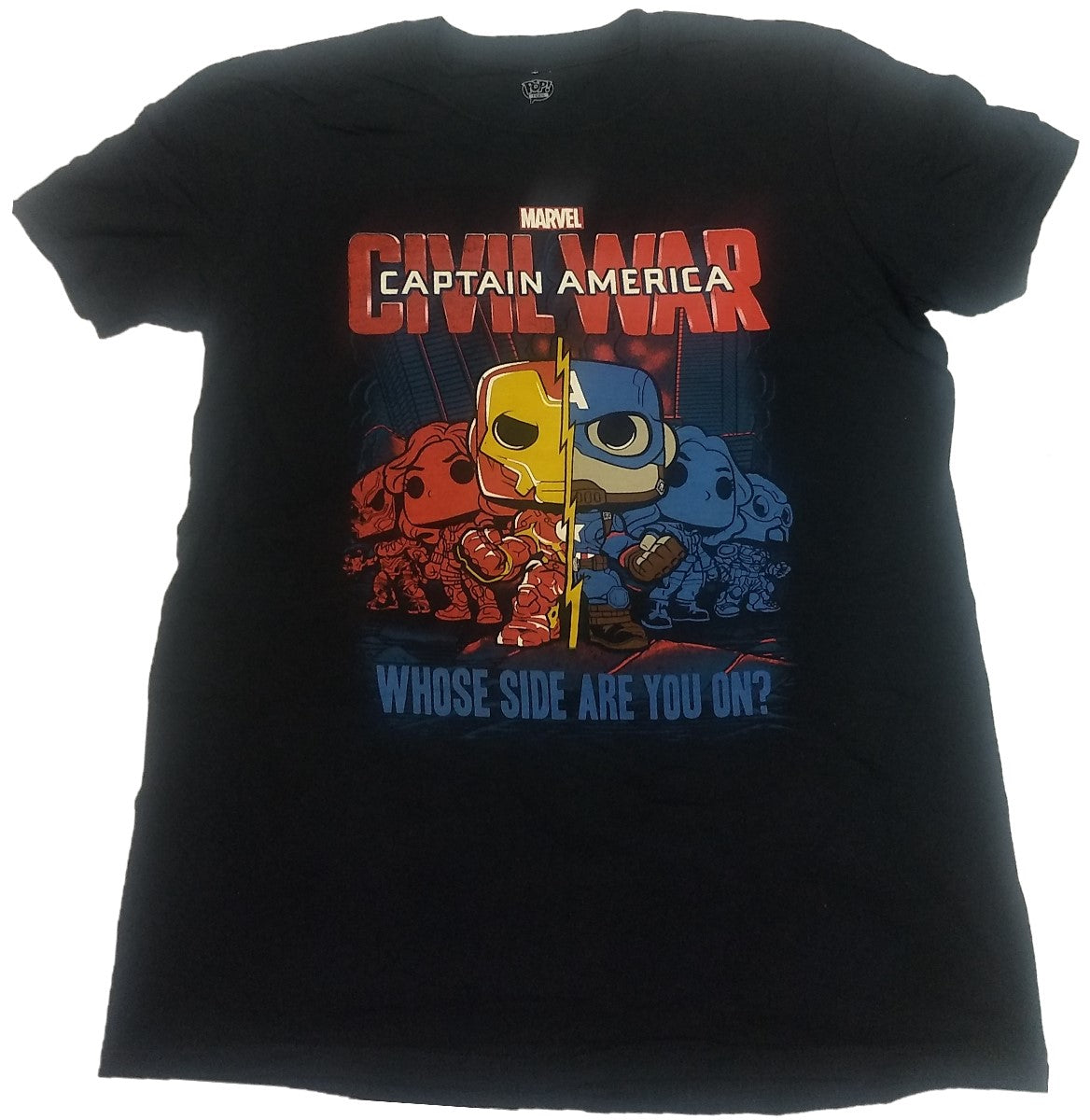 Marvel Captain America Civil War Whose Side Funko Pop! Tee Mens T-shir –  Crazy Awesome Socks