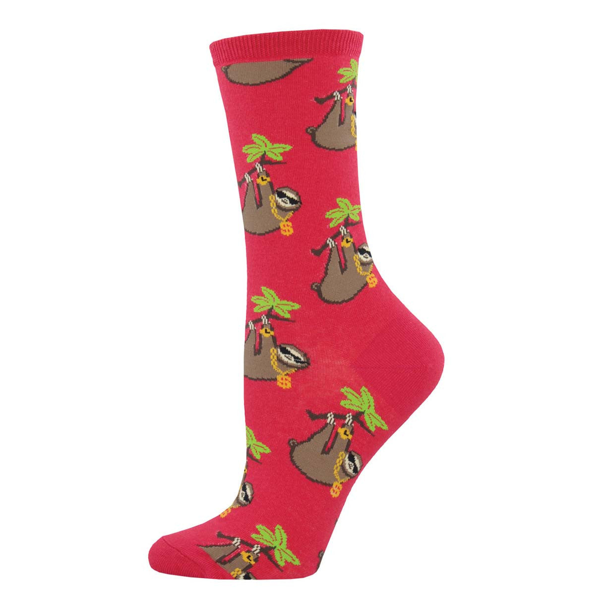 Sloth Bling SockSmith Womens Crew Socks
