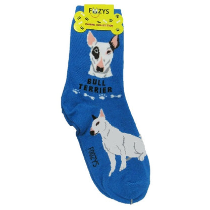 Bull Terrier Foozys Canine Dog Crew Socks