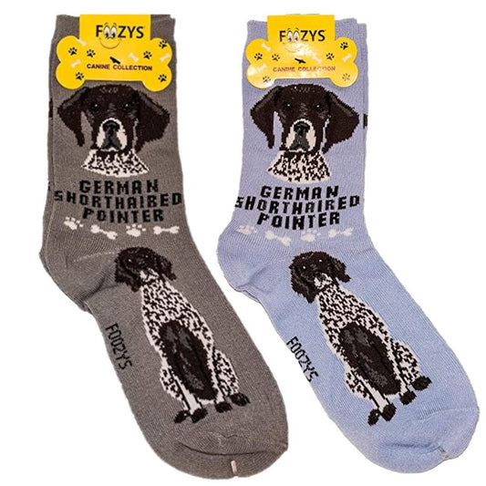 German Shorthaired Pointer Foozys Canine Dog Crew Socks