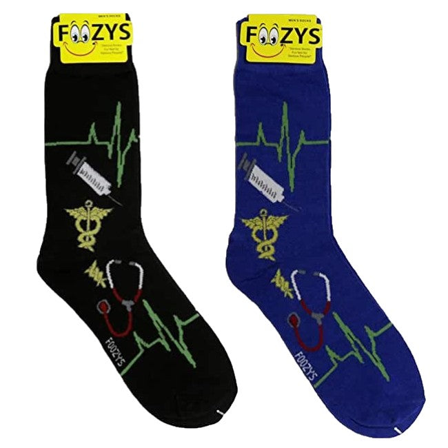 Medical Doctor Nurse Foozys Men's Crew Socks