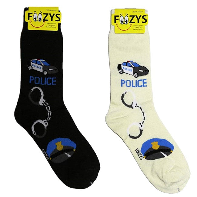 Police Foozys Men's Crew Socks