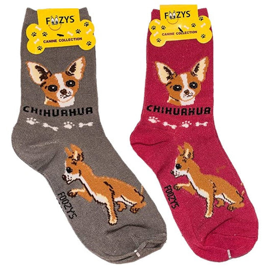 Chihuahua Foozys Canine Dog Crew Socks