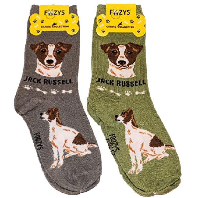 Jack Russell Foozys Canine Dog Crew Socks