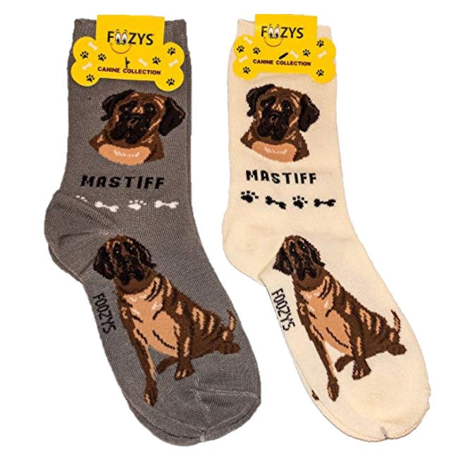 Mastiff Foozys Canine Dog Crew Socks