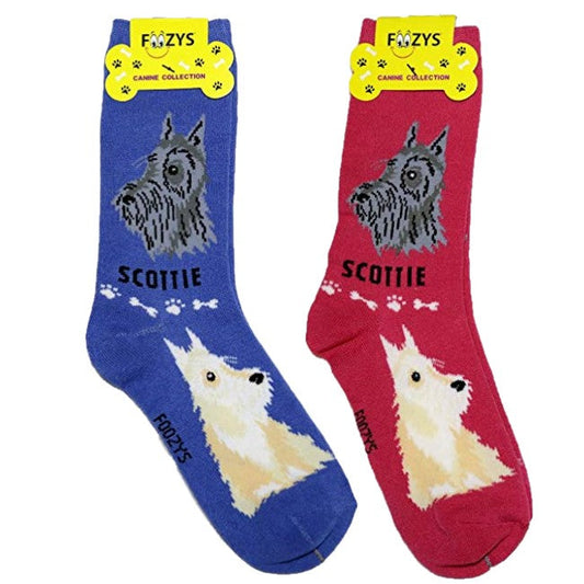 Scottie Foozys Canine Dog Crew Socks