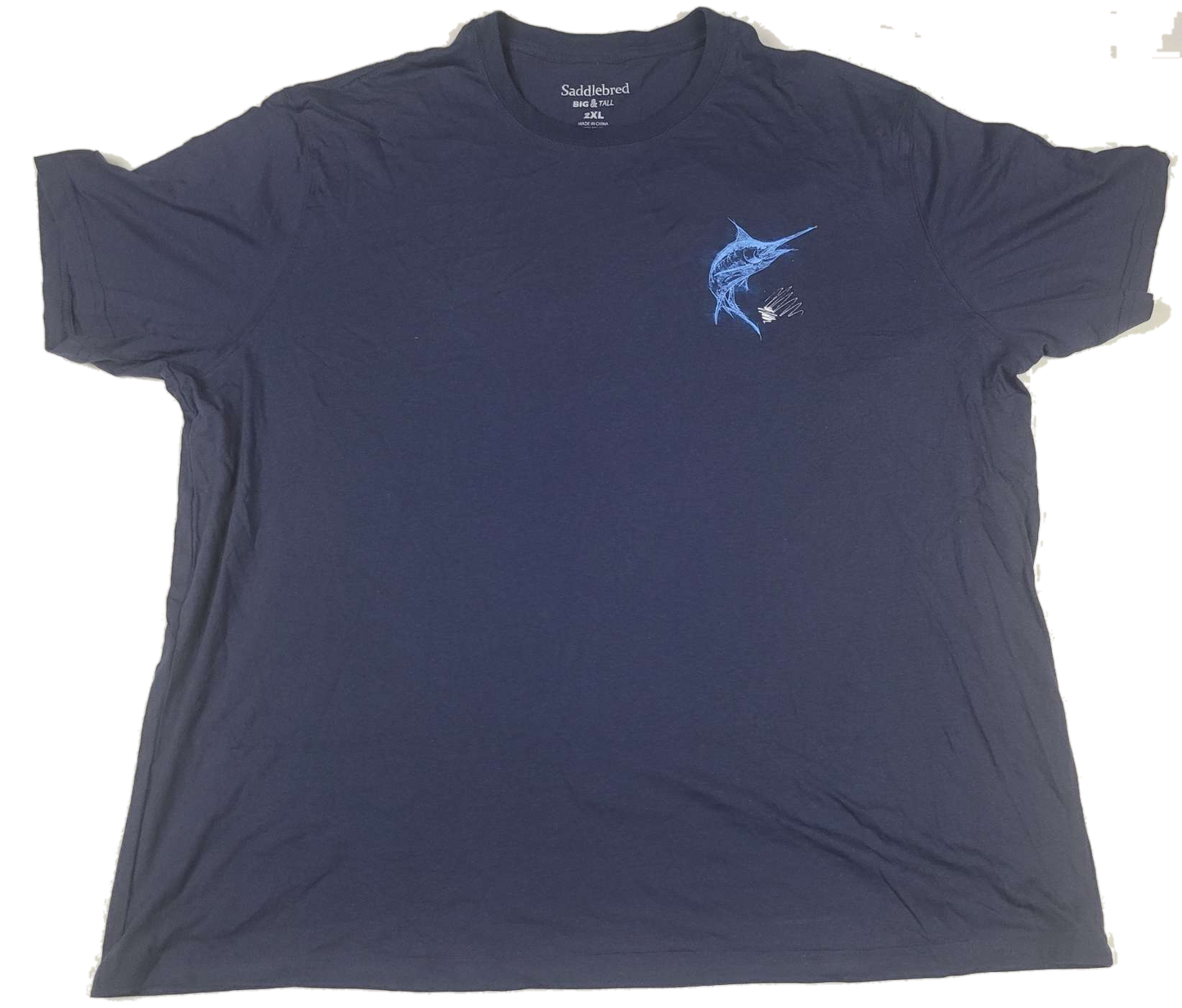 Swordfish Marlin Fishing Mens T-Shirt (Navy)