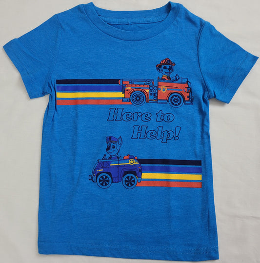 Here to Help Paw Patrol Boys T-Shirt Nick Jr (Blue)