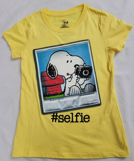 Snoopy Peanuts #Selfie Boys T-Shirt (Yellow)