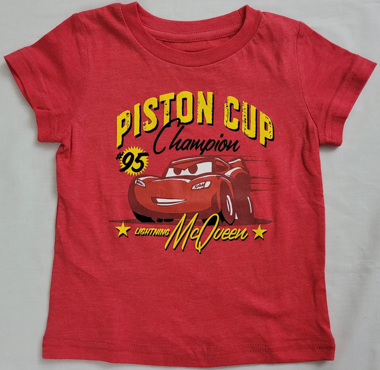 Lightening McQueen Piston Cup Chamption 1995 Boys T-Shirt (Red)