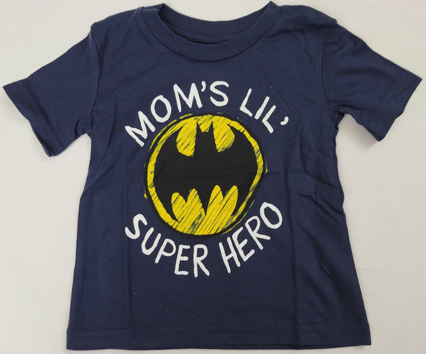 Mom's Lil' Super Hero Batman Logo DC Comics T-Shirt 12M 18M 24M