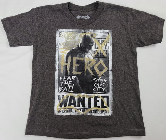 Batman Hero Fear The Bat Gotham City Wanted Boys T-Shirt