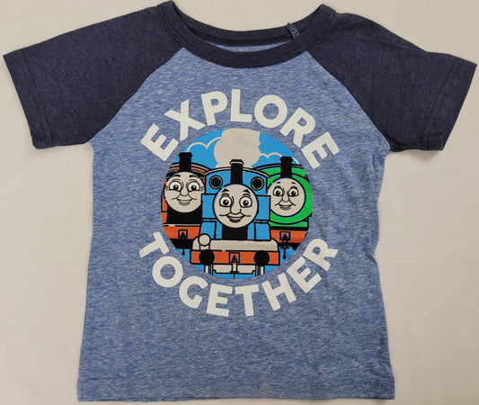 Explore Together Thomas The Tank Engine Train Boys T-Shirt 2T 3T 4T 5T