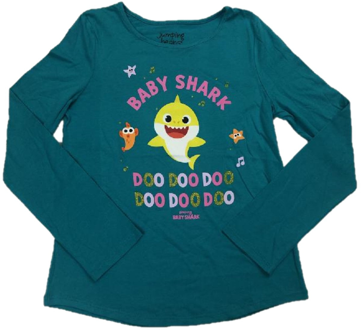 Baby Shark Doo Doo Pinkfong Baby Shark Walt Disney Girls Long Sleeve T-Shirt