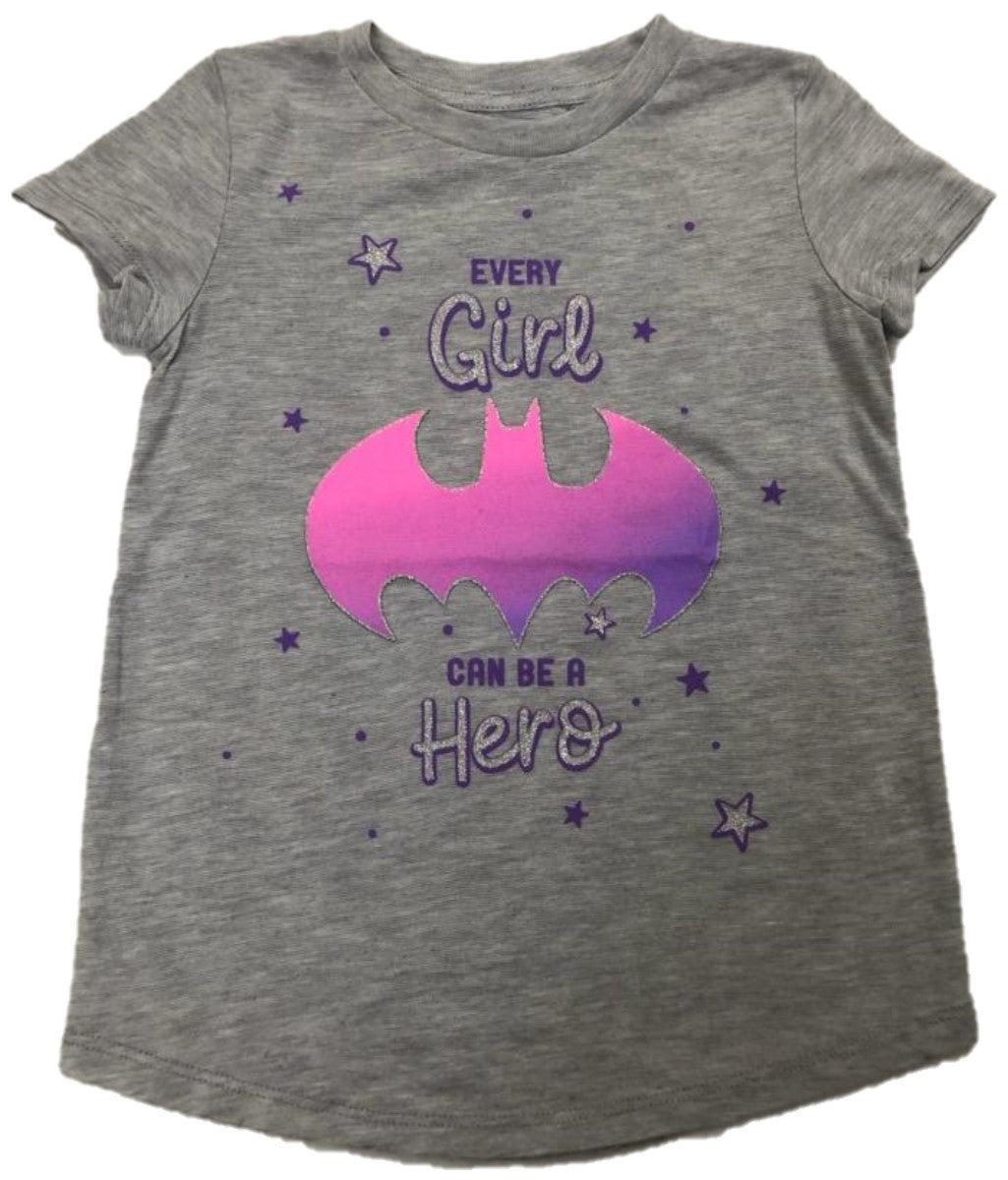 Every Girl Can Be A Hero Batman Logo Girls T-Shirt Toddler 4T 5T