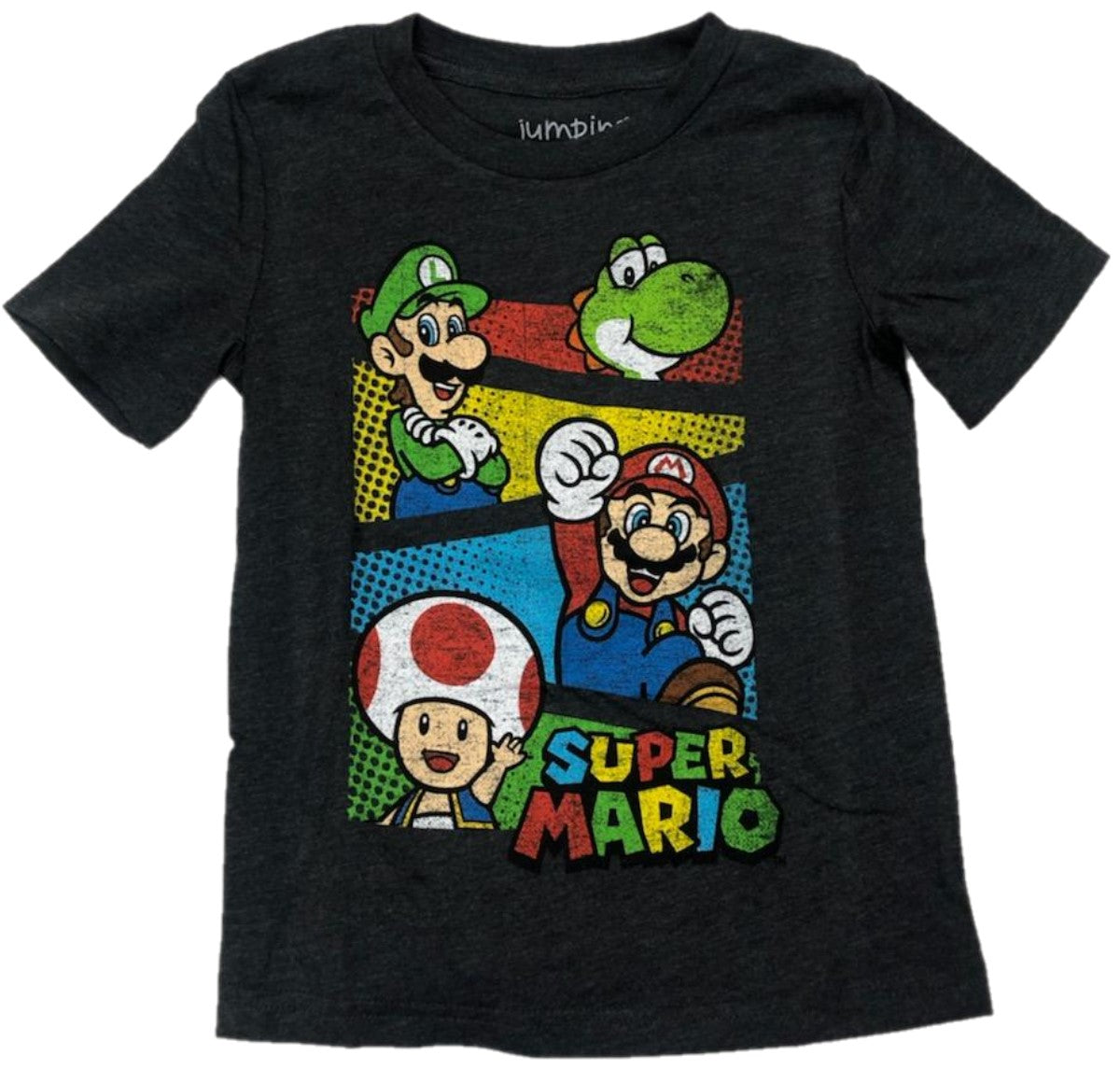 Super Mario Cast Luigi Toad Yoshi Boys T-Shirt 2T 3T