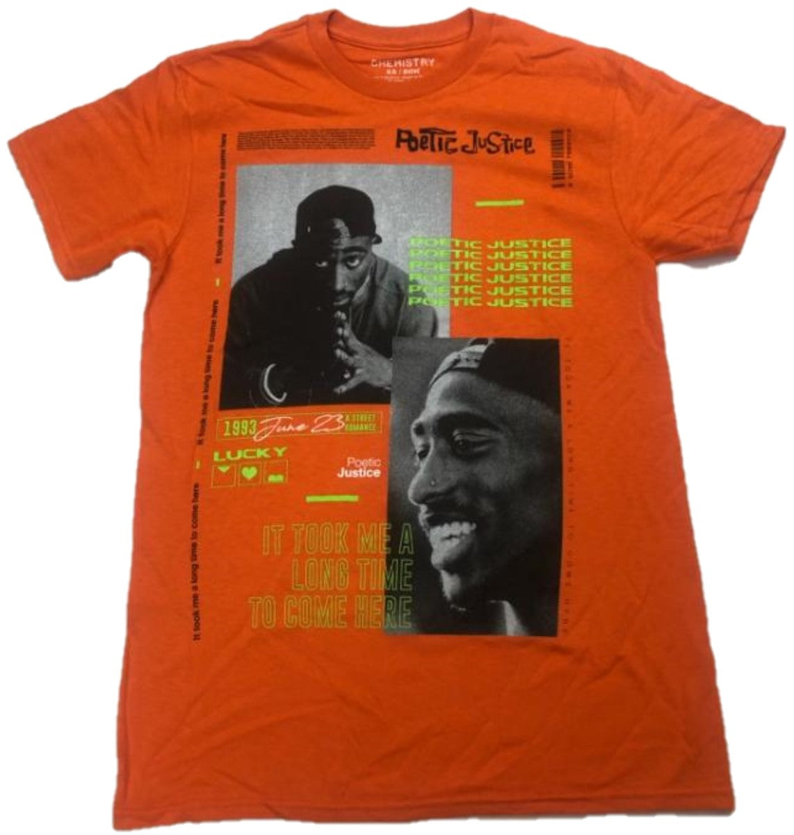 Poetic Justice Lucky Street Romance Song Lyrics Tupac Shakur 2Pac Mens T-Shirt