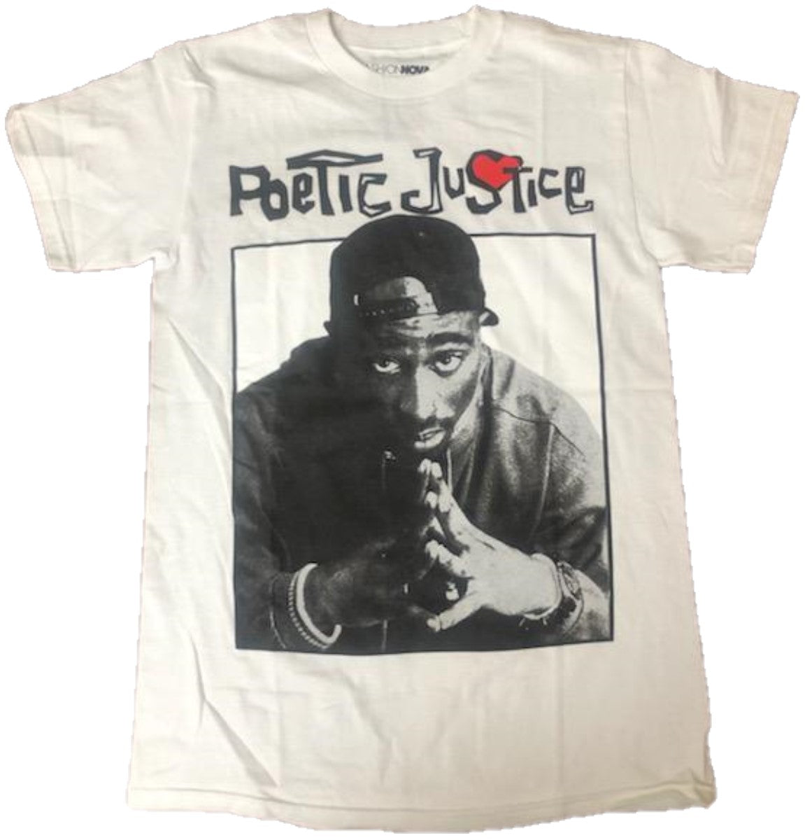 Poetic Justice Tupac Shakur 2Pac Red Heart Mens T-Shirt