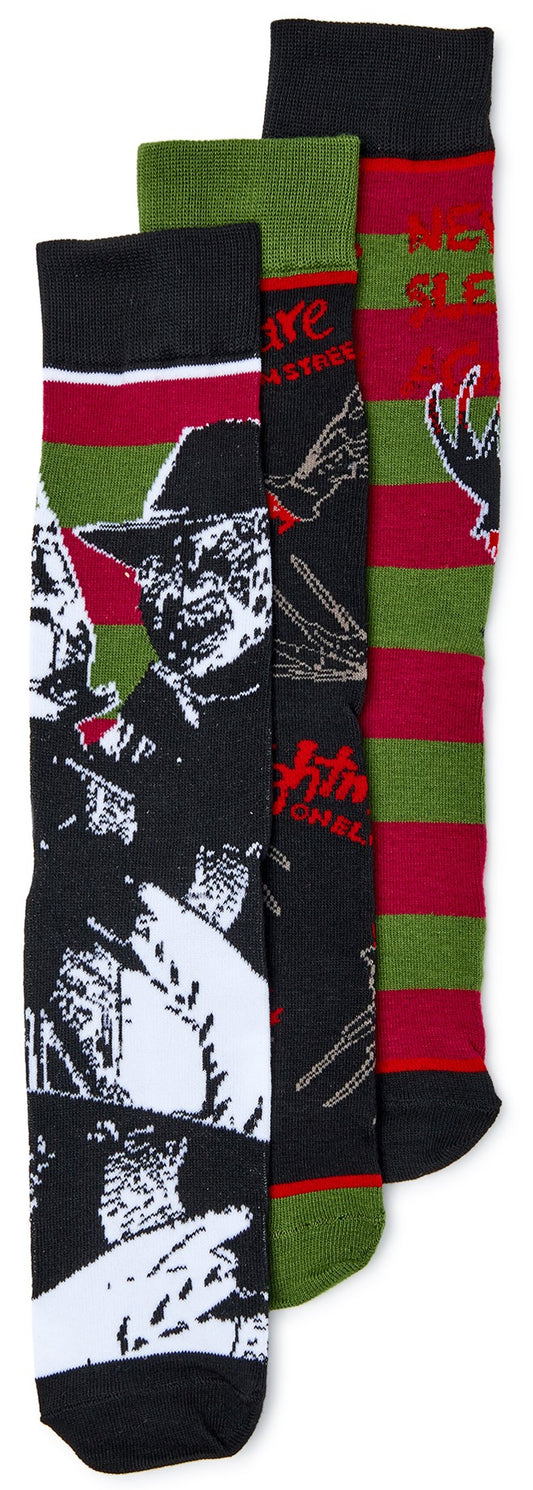 A Nightmare on Elm Street 3 Pair Pack Men's Crew Socks