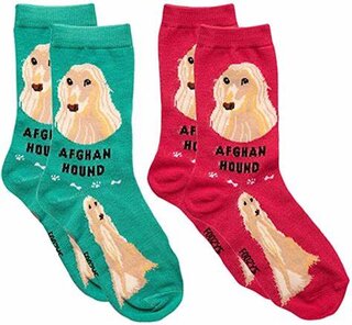 Afghan Hound Foozys Canine Dog Crew Socks