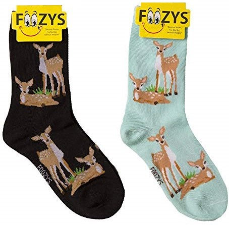 Baby Deer Foozys Womens Crew Socks