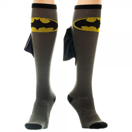 Batman Logo Womens Knee High Shiny Cape Socks