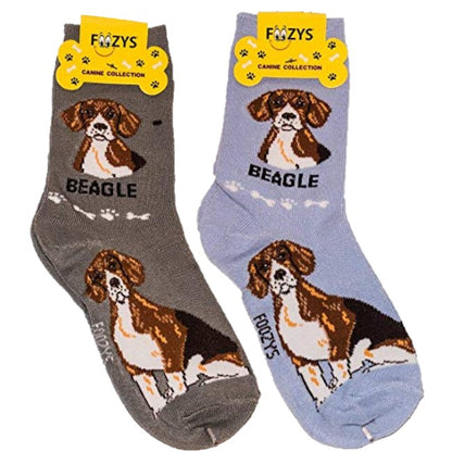 Beagle Foozys Canine Dog Crew Socks