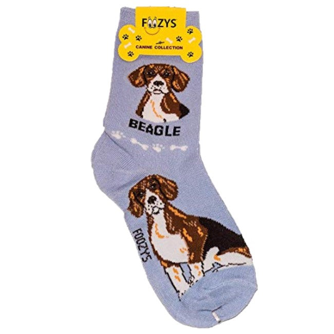 Beagle Foozys Canine Dog Crew Socks
