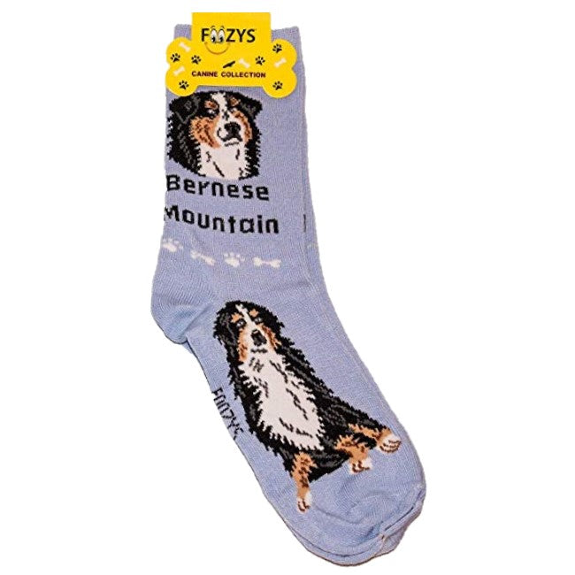 Bernese Mountain Dog Foozys Canine Dog Crew Socks