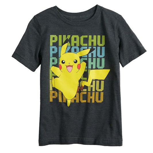 Pikachu Jumping Pokemon Boys T-Shirt