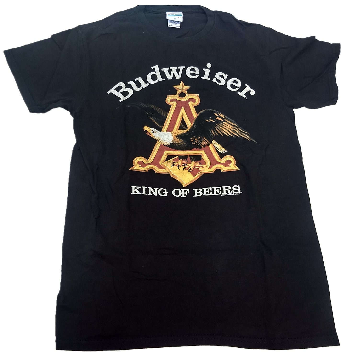 Budweiser Anheuser-Busch King of Beers Lager Mens T-Shirt (Black)