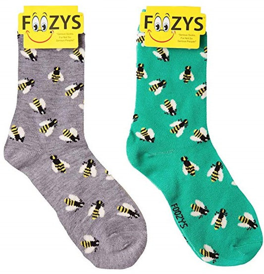 Busy Bees Foozys Womens Crew Socks