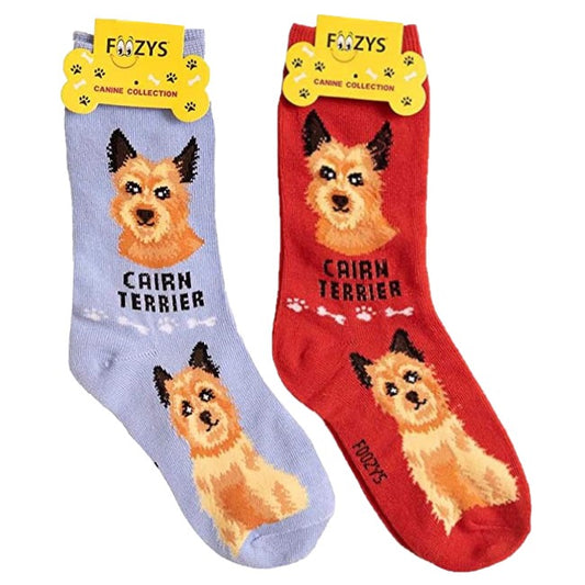 Cairn Terrier Foozys Canine Dog Crew Socks