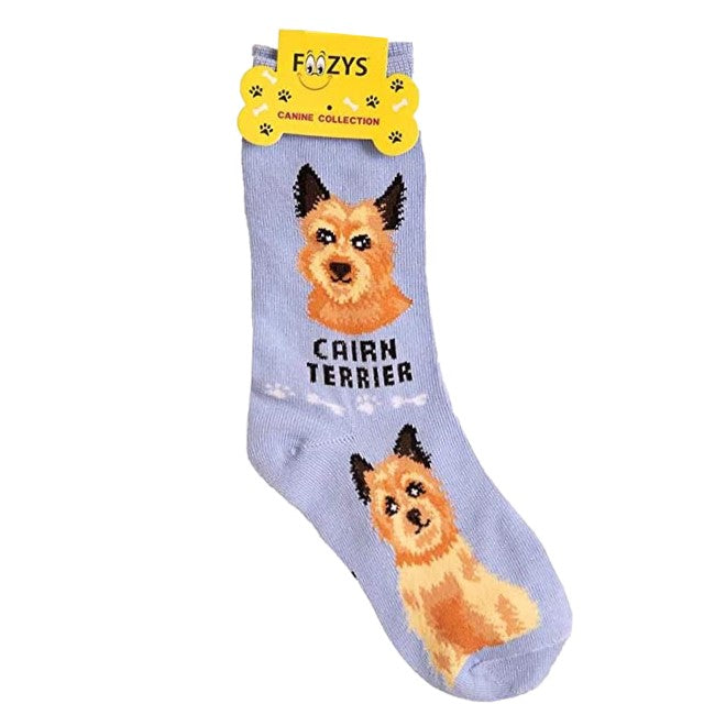 Cairn Terrier Foozys Canine Dog Crew Socks