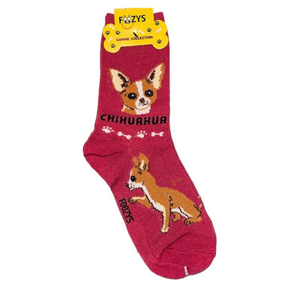 Chihuahua Foozys Canine Dog Crew Socks