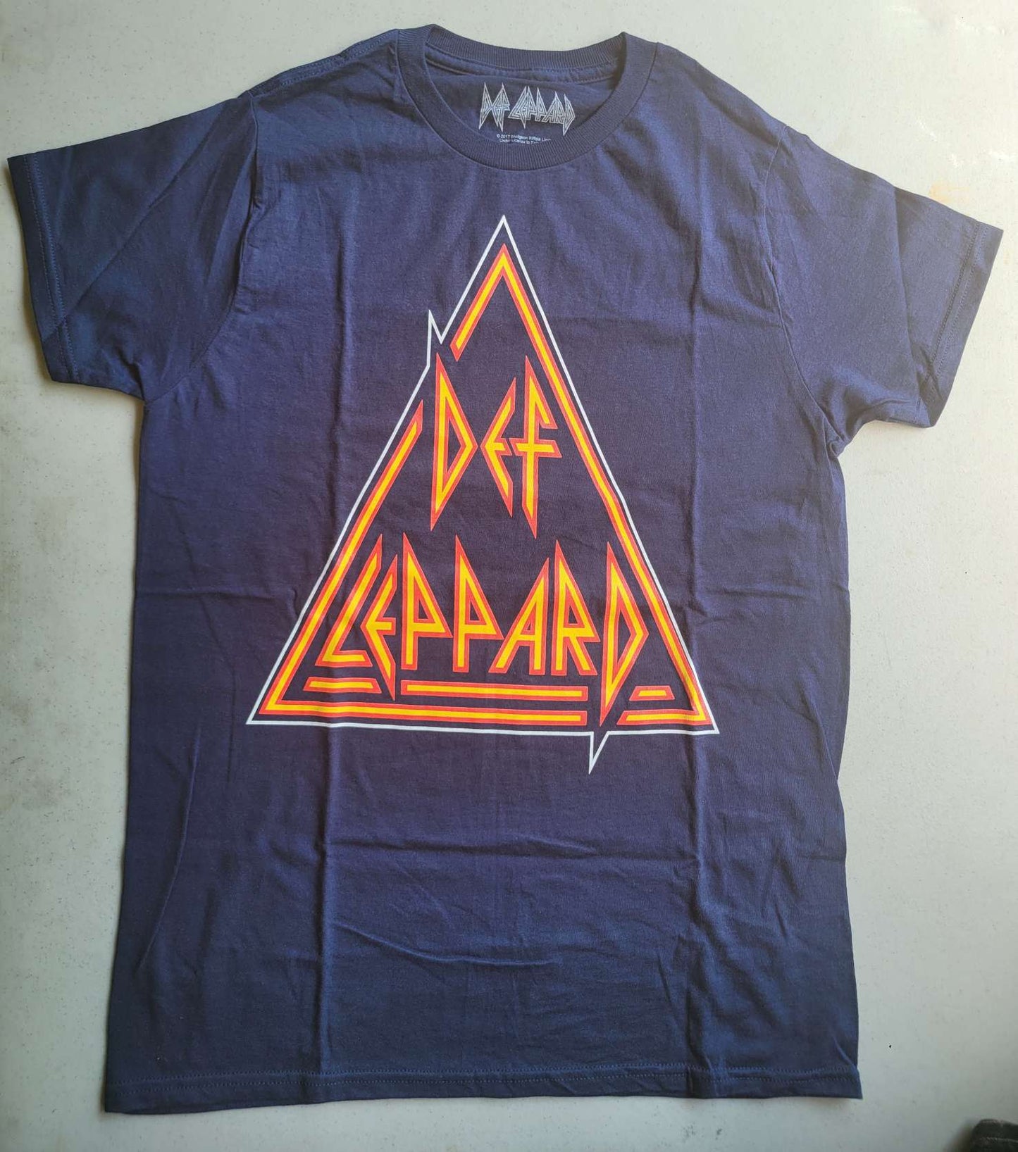 Def Leppard Licensed Tee Adult Men's New T-shirt (Blue)