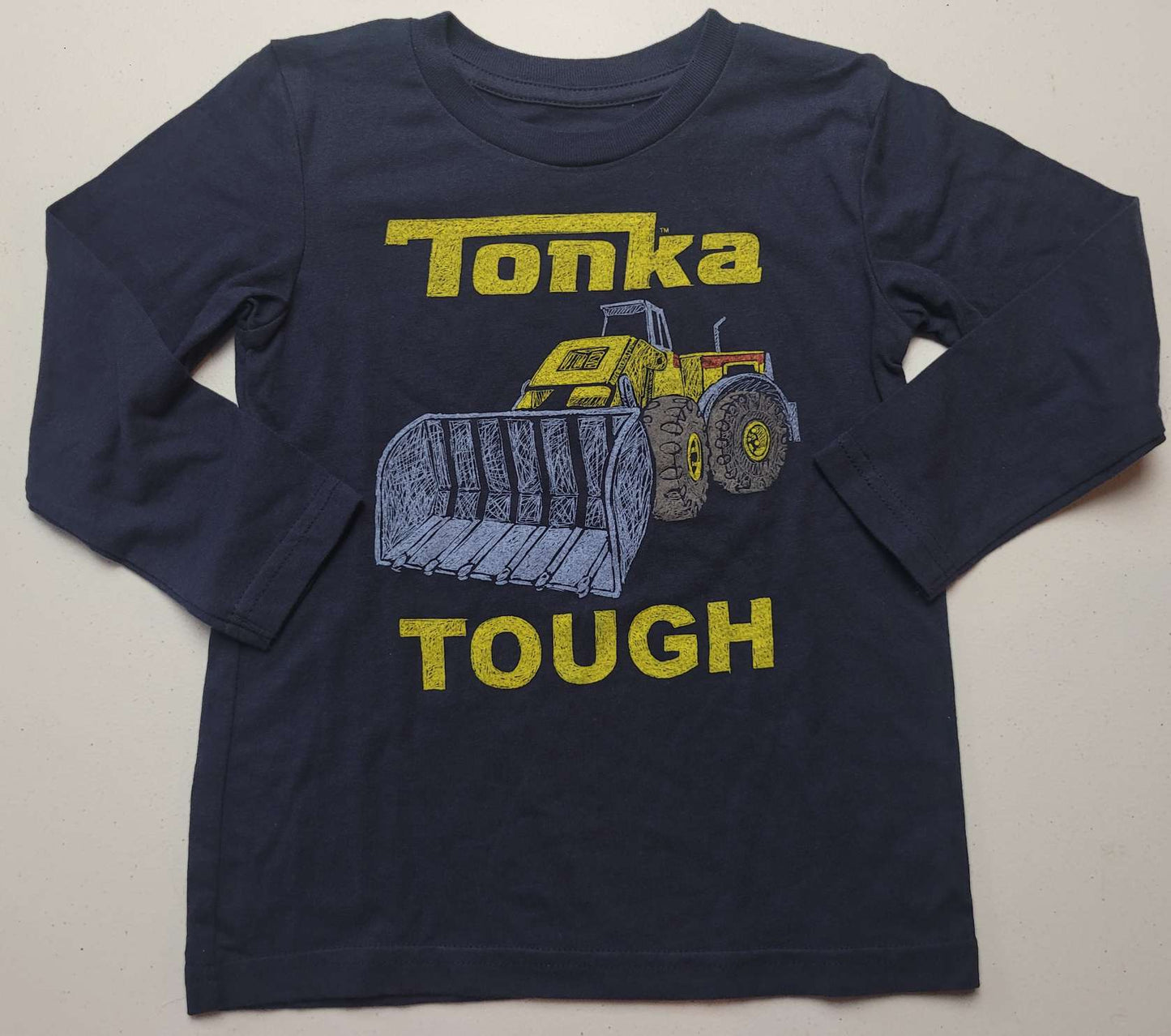 Tonka Tough Trucks Frontloader Long Sleeves Boys T-Shirt (Blue)