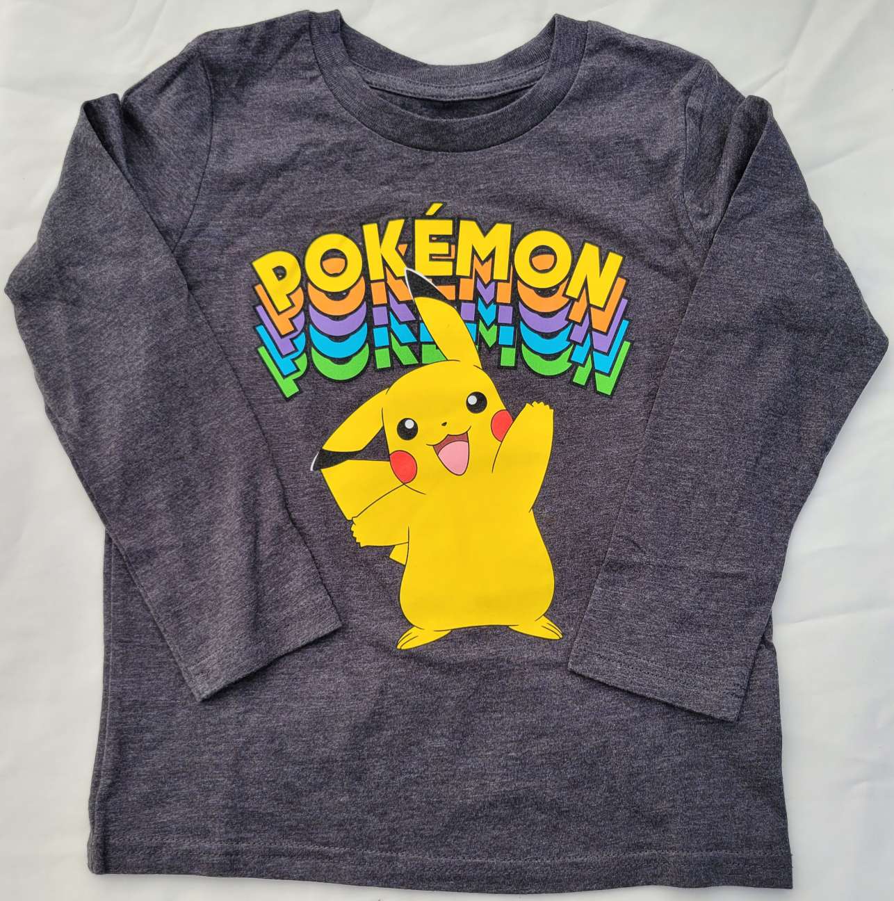 Pikachu Pokemon Jumping Beans Boys T-Shirt (Grey)