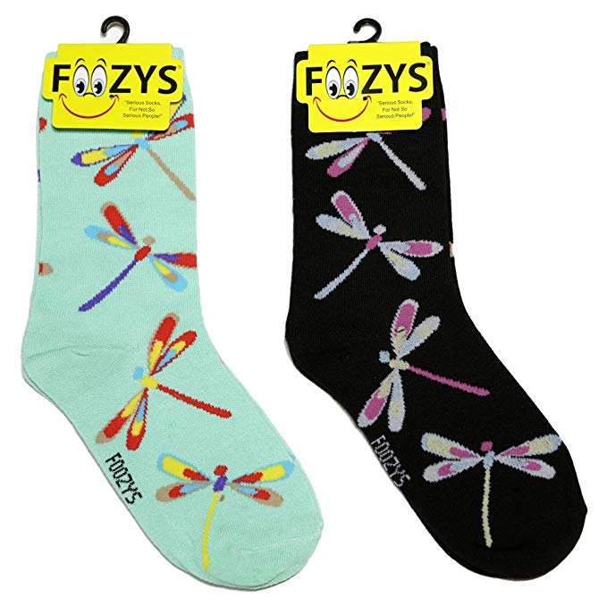 Dragonflies Foozys Womens Crew Socks