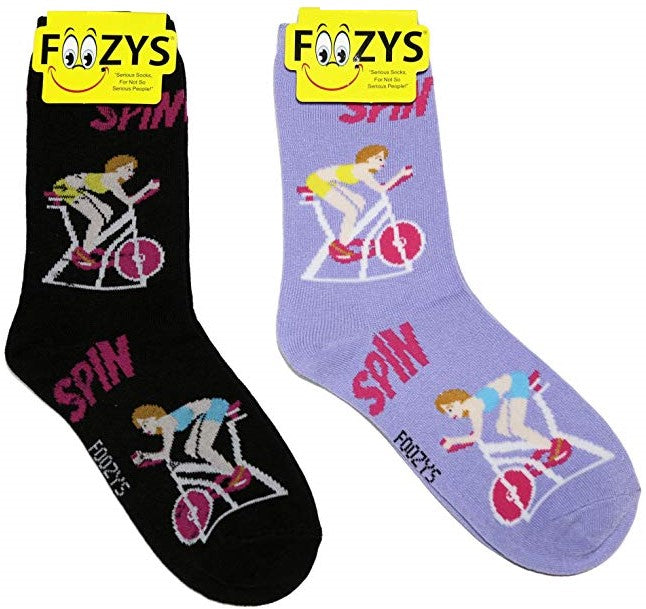 Spin Foozys Womens Crew Socks