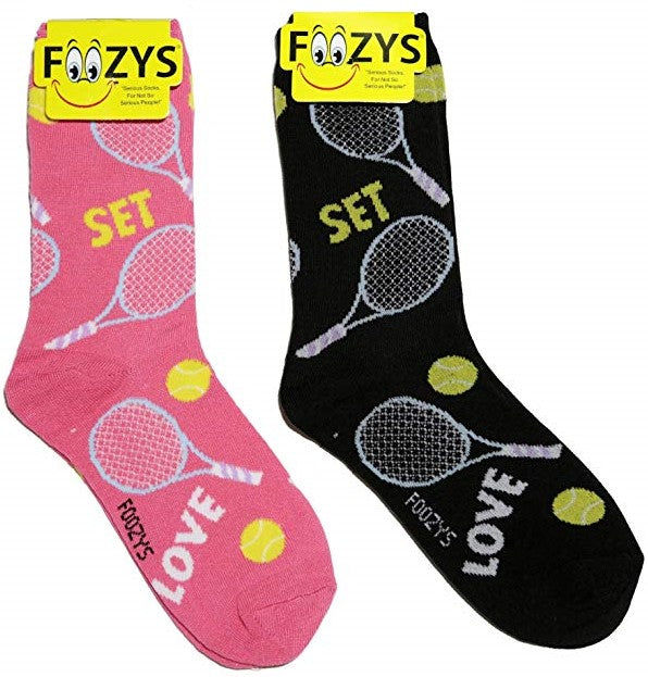 Tennis Anyone Foozys Womens Crew Socks
