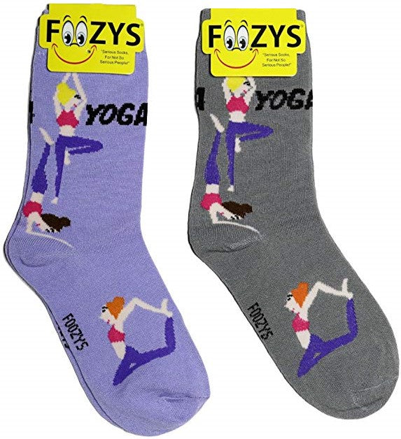 Yoga Foozys Womens Crew Socks
