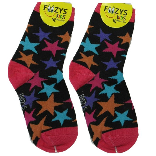 Stars Foozys Girls Kids Crew Socks