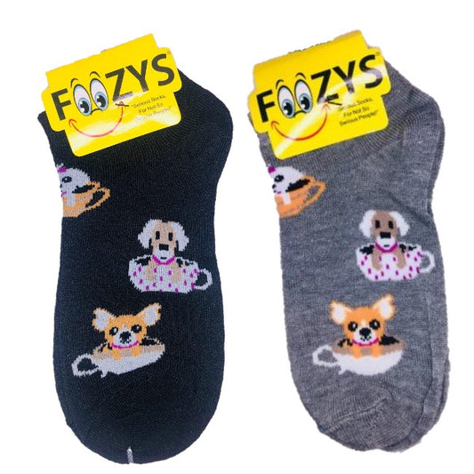 Tea Cup Dogs Foozys Ankle No Show Socks