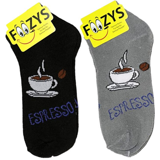Hot Coffee Foozys Ankle No Show Socks
